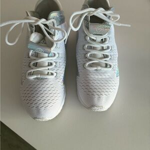 White Athletic Sneakers with Holographic Accents Zumba